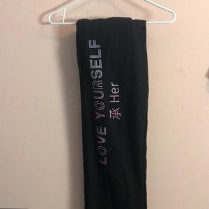 bts yoga pants lys her with bts symbol